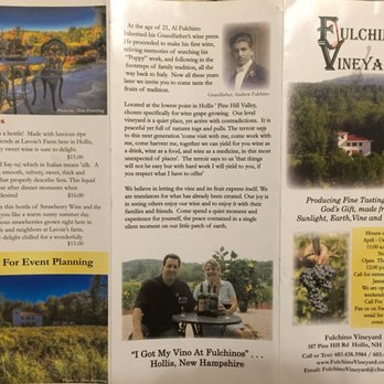 Fulchino Vineyard - History - Wineries Near Me - Hollis, New Hampshire Fulchino Vineyard - History - Wineries Near Me - Hollis, New Hampshire