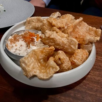 Parish Restaurant & Bar - Smoked Trout Dip, Caviar, Dill, Still Cracklin' Pig Skins - New American Near Me - Monroe, Louisiana Parish Restaurant & Bar - Smoked Trout Dip, Caviar, Dill, Still Cracklin' Pig Skins - New American Near Me - Monroe, Louisiana