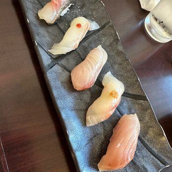 Shiro's - first 5 course of 19pc Chef's Omakase Nigiri - Sushi Bars Near Me - Seattle, Washington