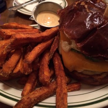 Wendigo - The Carnivore Burger and sweet potato fries - Bars Near Me - Stoughton, Wisconsin Wendigo - The Carnivore Burger and sweet potato fries - Bars Near Me - Stoughton, Wisconsin