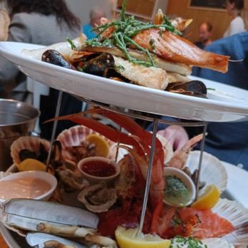 The Seafood Bar - Combination Seafood Tower. Very impressive! - Seafood Near Me - Amsterdam, New Hampshire The Seafood Bar - Combination Seafood Tower. Very impressive! - Seafood Near Me - Amsterdam, New Hampshire