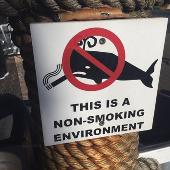Moby Dick - Moby says no smoking! - Seafood Near Me - White Rock, British Columbia Moby Dick - Moby says no smoking! - Seafood Near Me - White Rock, British Columbia