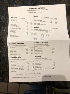 Menu photo 2 Amazing Burger Duluth, GA Menu photo 2 Amazing Burger Duluth, GA