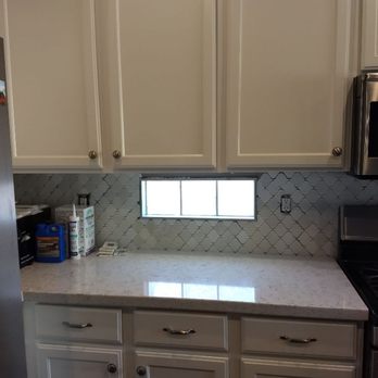 Kimball Repairs - Mosaic backsplash before grout - Handyman Near Me Kimball Repairs - Mosaic backsplash before grout - Handyman Near Me
