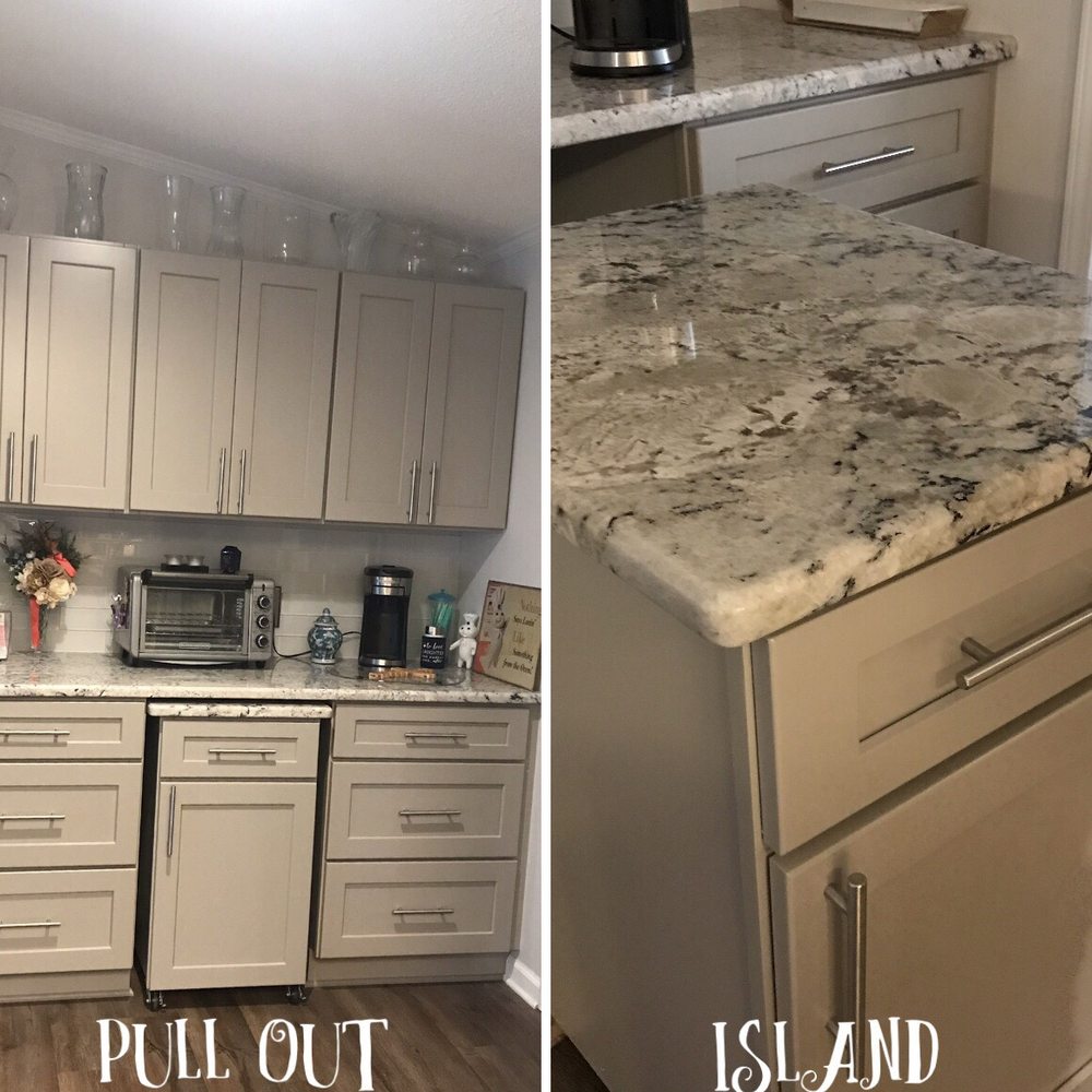 TR Construction - All plank flooring allows for my pull out island with matching Granite - Flooring Near Me - Fayetteville, North Carolina TR Construction - All plank flooring allows for my pull out island with matching Granite - Flooring Near Me - Fayetteville, North Carolina