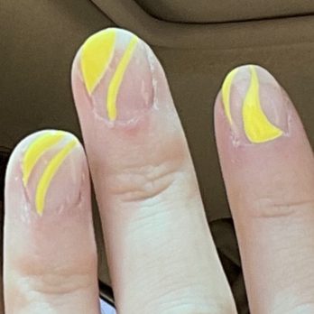 NailBar - pic of previously done nails from other salon:( 0/10 - Nail Technicians Near Me - Fort Collins, Colorado