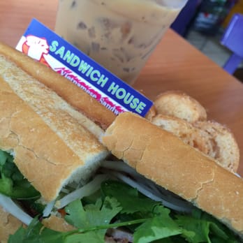 Sandwich House - Vietnamese coffee, house special, and complimentary sweet biscuits - Sandwiches Near Me - Cypress, California Sandwich House - Vietnamese coffee, house special, and complimentary sweet biscuits - Sandwiches Near Me - Cypress, California