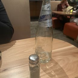 I guess we were at the kids table. The sad pepper we were brought to go with our $50 entrees I guess we were at the kids table. The sad pepper we were brought to go with our $50 entrees