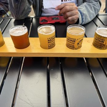 Laughing Monk Brewing - Beer flight - Gastropubs Near Me - Sunnyvale, California Laughing Monk Brewing - Beer flight - Gastropubs Near Me - Sunnyvale, California