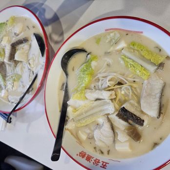 Grains Fish Noodle - Signature (foreground) and Original. Tasted the same but the signature has a slight spicy kick to it. - Noodles Near Me - Markham, Ontario Grains Fish Noodle - Signature (foreground) and Original. Tasted the same but the signature has a slight spicy kick to it. - Noodles Near Me - Markham, Ontario