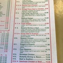 Dragon House - Chef's Specialties menus