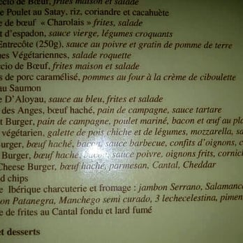 Café des Anges - Menu - French Near Me - Paris, 75