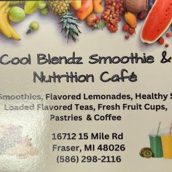 Cool Blendz Smoothie Cafe - Business card