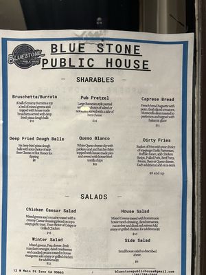Menu photo 2 Blue Stone Public House Ione, CA Menu photo 2 Blue Stone Public House Ione, CA