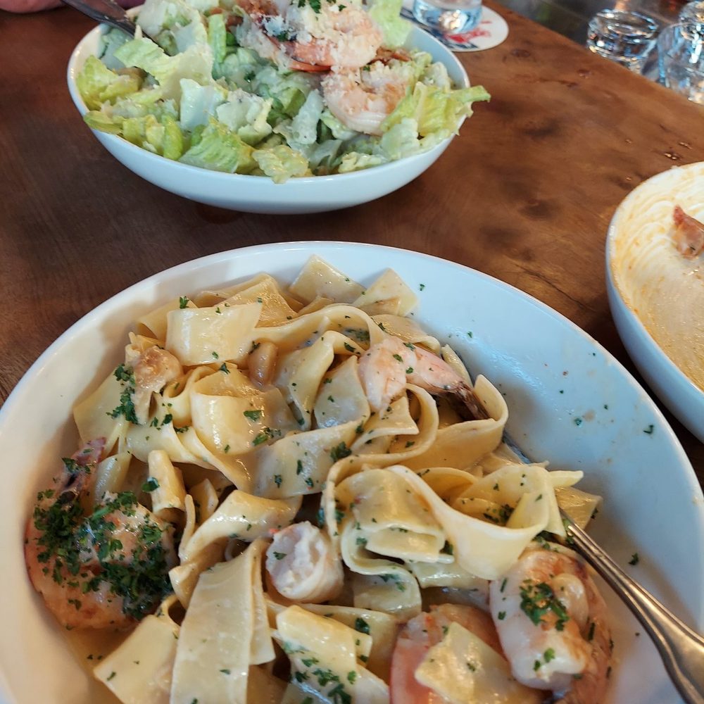 Pacific Restaurant - Scampi pasta and a Ceasar with prawns. Absolute perfection. - New American Near Me - Tillamook, Oregon Pacific Restaurant - Scampi pasta and a Ceasar with prawns. Absolute perfection. - New American Near Me - Tillamook, Oregon