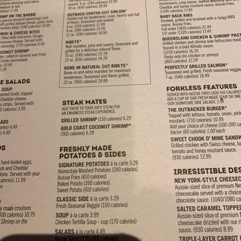 Outback Steakhouse - Menu - Steakhouses Near Me - Indianapolis, Indiana Outback Steakhouse - Menu - Steakhouses Near Me - Indianapolis, Indiana