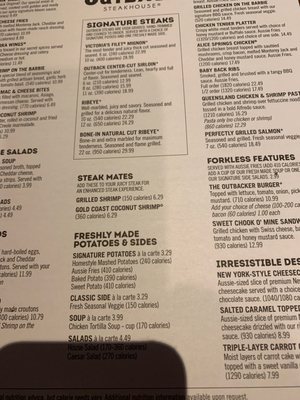 Menu photo 5 Outback Steakhouse Indianapolis, IN Menu photo 5 Outback Steakhouse Indianapolis, IN