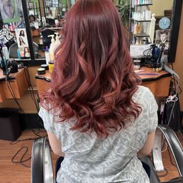 Red hair dyed and curled by Jessica! Red hair dyed and curled by Jessica!