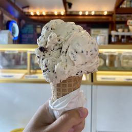 Toasted coconut ice cream with some chocolate bits? Yum! Toasted coconut ice cream with some chocolate bits? Yum!
