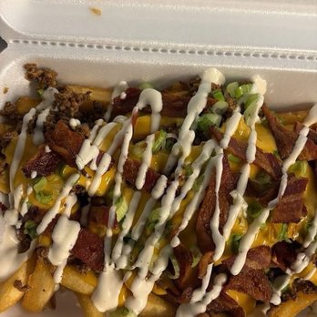 Jamerican Vybs - Loaded fries. So filling but so good too. - Tacos Near Me - Detroit, Michigan Jamerican Vybs - Loaded fries. So filling but so good too. - Tacos Near Me - Detroit, Michigan