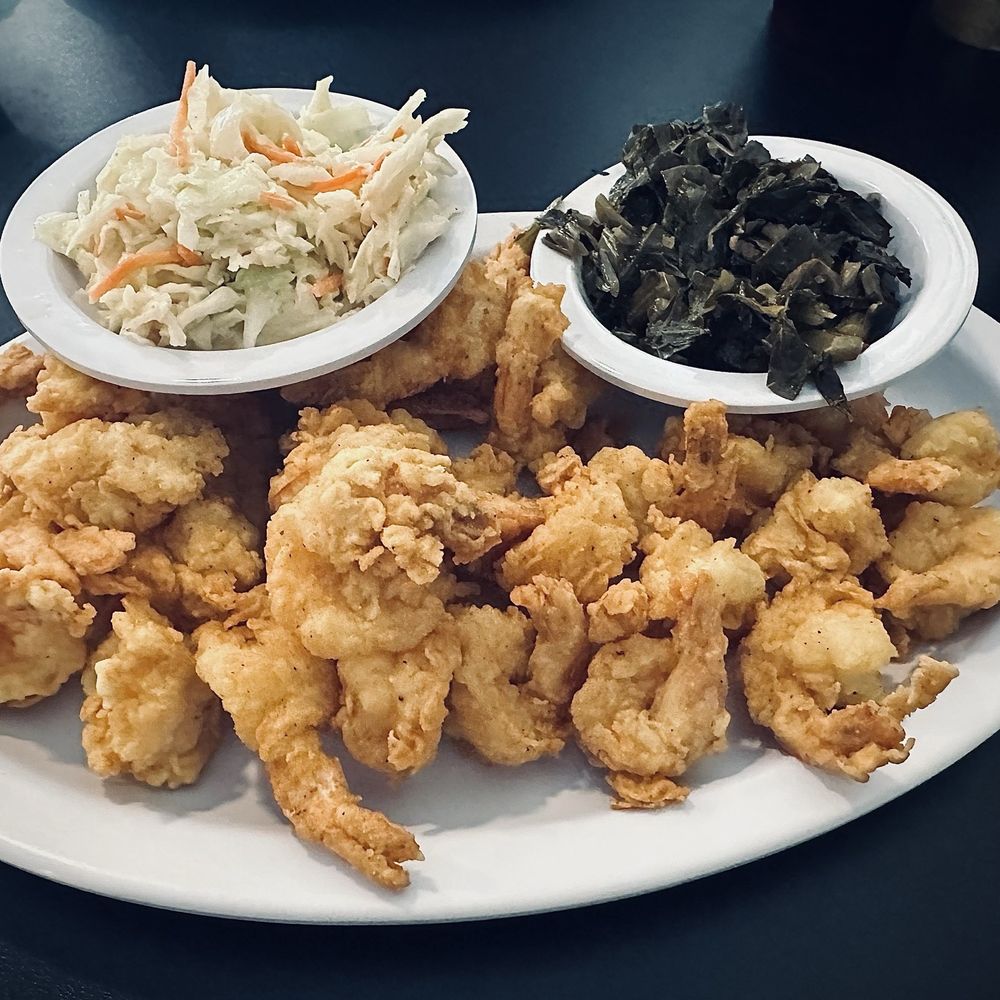 30 fried shrimp dinner with coleslaw and collard greens 30 fried shrimp dinner with coleslaw and collard greens