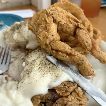 Blake's Cafe - Chicken fried steak and frog legs. - Burgers Near Me - McQueeney, Texas