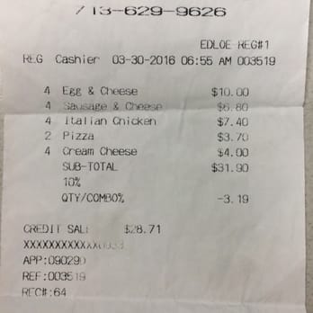 Kolache Factory - Proof of purchase. Short of 4 Italian chicken kolache, manager was bitter about me trying to get refund. - Bakeries Near Me - Houston, Texas Kolache Factory - Proof of purchase. Short of 4 Italian chicken kolache, manager was bitter about me trying to get refund. - Bakeries Near Me - Houston, Texas