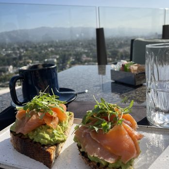 The Rooftop - AVO toast with salmon - Asian Fusion Near Me - Beverly Hills, California The Rooftop - AVO toast with salmon - Asian Fusion Near Me - Beverly Hills, California