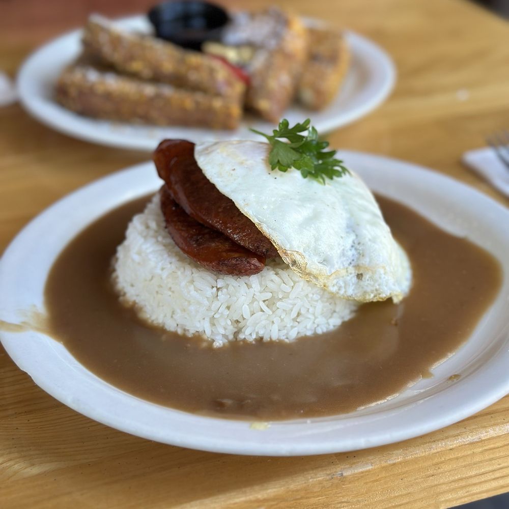 Stacks Pancake House - Portuguese sausage loco moco - Breakfast & Brunch Near Me - Dana Point, California Stacks Pancake House - Portuguese sausage loco moco - Breakfast & Brunch Near Me - Dana Point, California