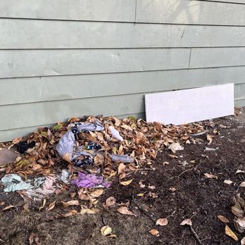 Roy Briley Property Management - Garbage behind the garage after fall clean up. - Property Management Near Me - Anchorage, Alaska Roy Briley Property Management - Garbage behind the garage after fall clean up. - Property Management Near Me - Anchorage, Alaska