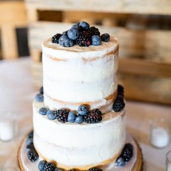 Crystal's Cakery - Berry semi-naked cake.