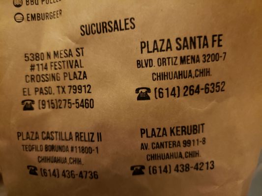 Menu photo 4 La Empanaderia El Paso, TX