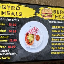 Jumbo Hamburgers - Menu