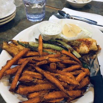 The Junction Eating Place - Haddock and sweet potato fries (which are only a few cents extra to upgrade!) - American Near Me - DeKalb, Illinois The Junction Eating Place - Haddock and sweet potato fries (which are only a few cents extra to upgrade!) - American Near Me - DeKalb, Illinois