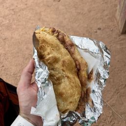 Bean and cheese fry bread