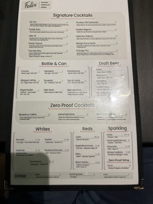 Menu photo 4 Felix Modern American Dining Chicago, IL