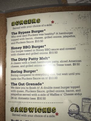 Menu photo 5 Pluckers Wing Bar - Oak Hill Austin, TX