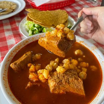 Garcia's Taqueria - Pozole ($14) - Mexican Near Me - Sunnyvale, California
