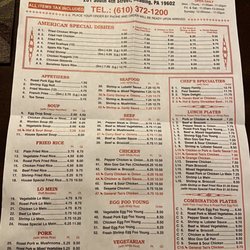 Chan's Chinese Restaurant - 2020 Menu