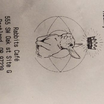 Rabbits Cafe - the menu for the restaurant - Vegan Near Me - Portland, Oregon