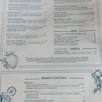 Ben Paris - Menu - New American Near Me - Seattle, Washington Ben Paris - Menu - New American Near Me - Seattle, Washington