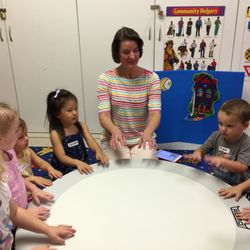 Knollwood Community Pre-School - Music time begins with the Gathering Drum.