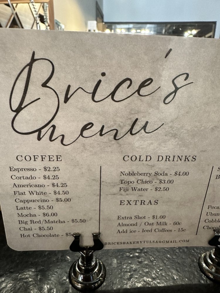 Social spots from Brice's Coffee and Bake House
