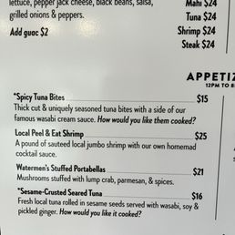 Spicy tuna bites and the Sesame-Crusted seared tuna are to die for! Highly recommend both  types of tuna appetizers.