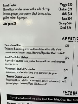 Menu photo 2 Watermen's Bar and Grill Waves, NC