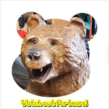 Rich and Sal's Pinecrest Sport Shop - The bear near the front door of the gift shop. I made it into a little sign that states, "Watch out for bears!" - Sporting Goods Near Me - Pinecrest, California Rich and Sal's Pinecrest Sport Shop - The bear near the front door of the gift shop. I made it into a little sign that states, "Watch out for bears!" - Sporting Goods Near Me - Pinecrest, California