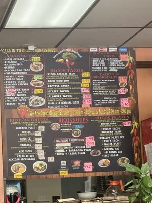 Menu photo 1 Rico's Tacos Bulverde, TX