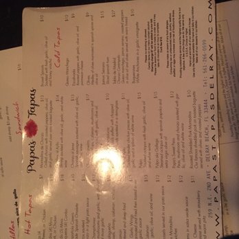 Papa's Tapas - Hot tapas menu - Spanish Near Me - Delray Beach, Florida