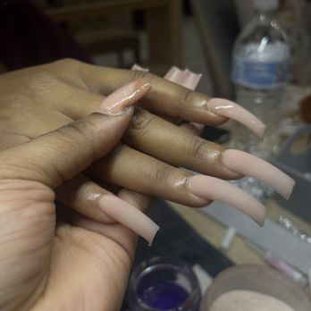 Grand Lux Nail Lounge - Curved nude set - Eyelash Service Near Me - Houston, Texas Grand Lux Nail Lounge - Curved nude set - Eyelash Service Near Me - Houston, Texas