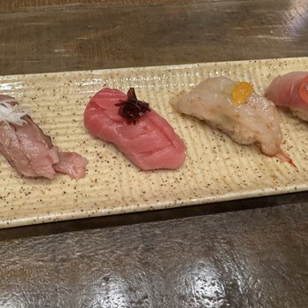 Delage - Nigiri (a5 wagyu, something, sweet shrimp, amberjack) - Japanese Near Me - Oakland, California